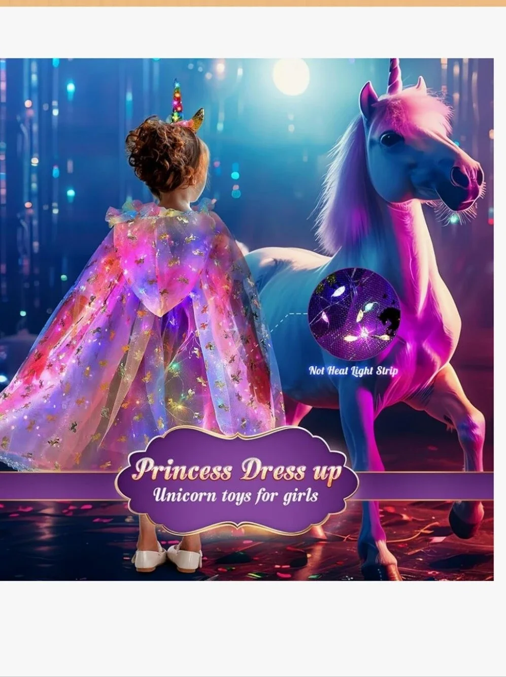 Unicorn cape magical pink